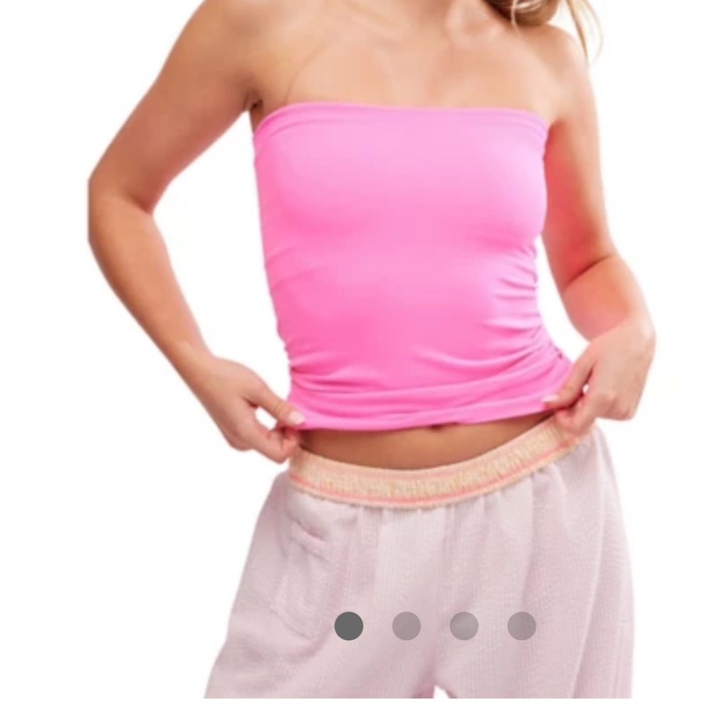 Pink Free People Carrie Tube Top